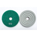 Huazuan 4" spiral white wet diamond flexible polishing pad for marble granite quartz engineered stone
